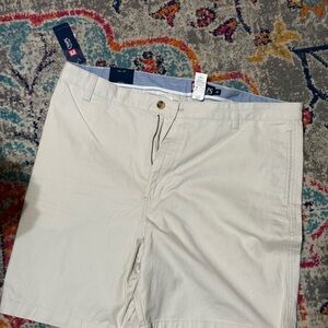 Chaps Men's Off-White Flat Front Chinos